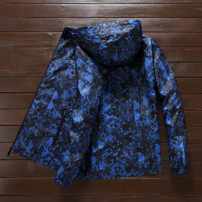 Windproof Sport Coat Men Big Size Clothing Man Sportswear Tops 2019 New Thin Loose Windbreaker 7XL 8XL Gym Jog Running Jackets | Спорт и