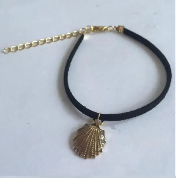 sl 0146 2018 velvet black retro alloy shell bracelet fashion jewelry Bohemian style beach skirt most beautiful gift | Украшения и