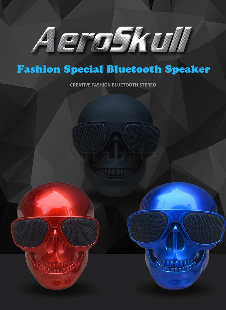 США уникальный череп Bluetooth динамик AeroSkull беспроводной мини портативный мобильный сабвуфер многоцелевой дропшиппинг
