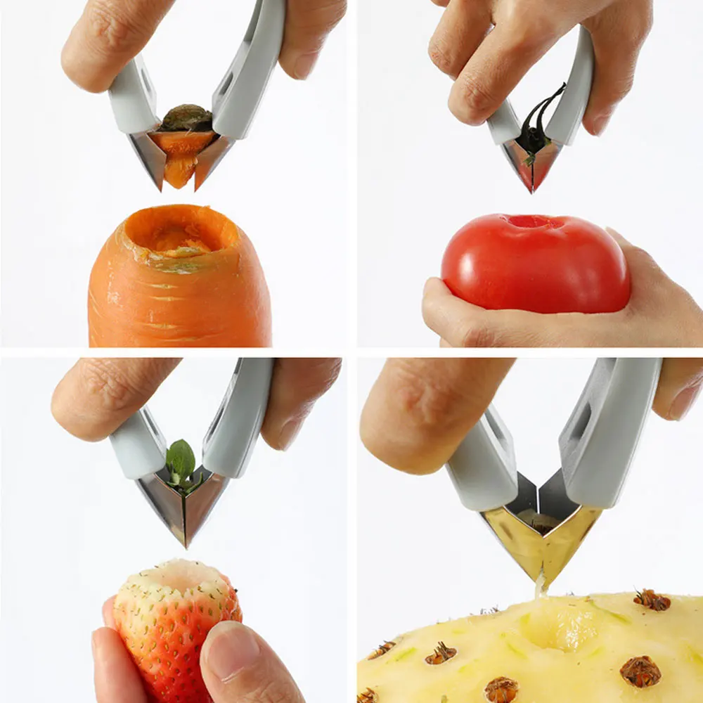 Stainless Steel Pineapple Eye Peeler Knife Pineapple Eye Seed Remover Clip Pineapple Slicer Corer Cutter Fruit Vegetable Tools