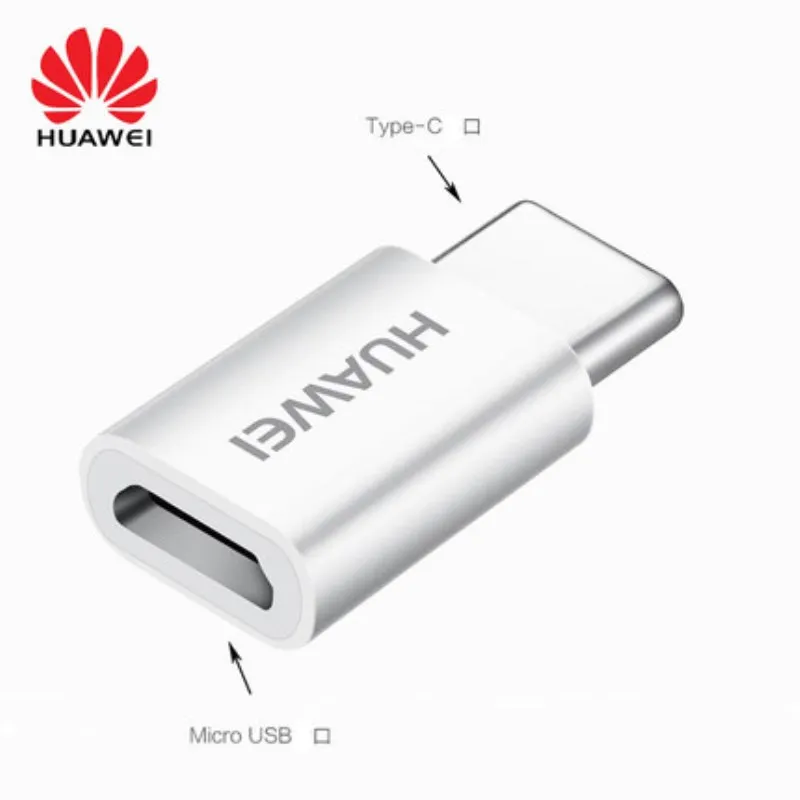 Оригинальный оригинальный адаптер Huawei USB C (штекер) Micro (гнездо) конвертер для P40 P30