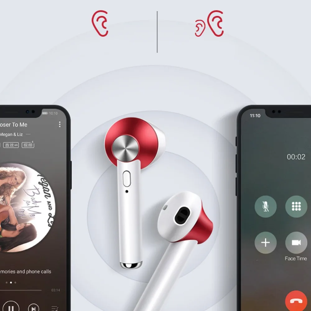 TWS стерео bluetooth наушники беспроводные в ухо Стерео Динамические громкой связи