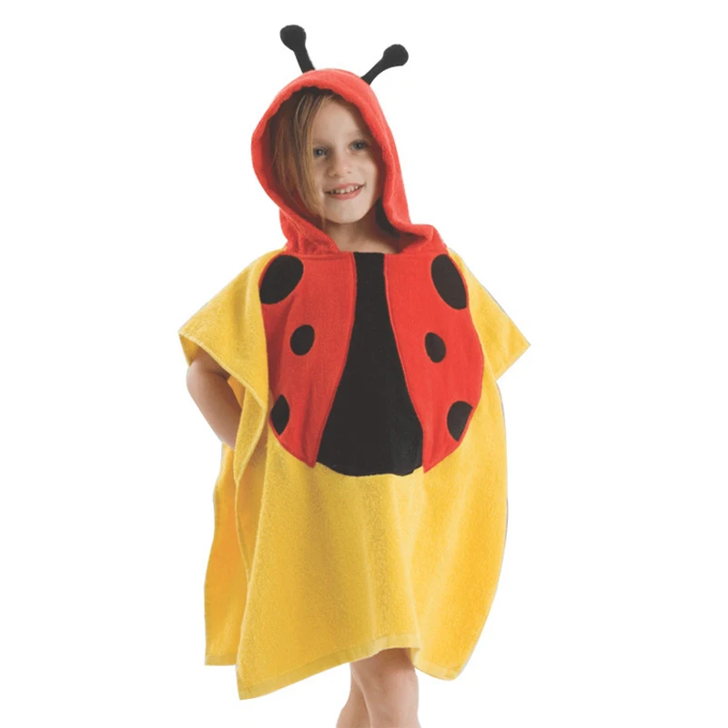 Унисекс детская Для ванной Халаты мультфильм дети лягушка бабочка кошка КИТ