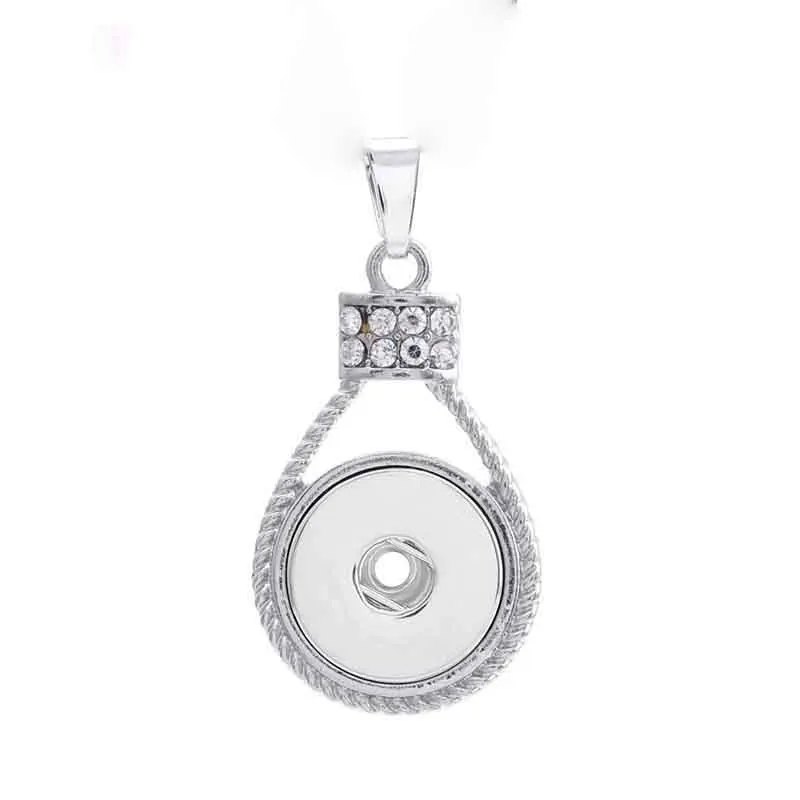 Hot Sale Rhinestone 188 Lock 18mm Snap Button Necklace Pendant For Women Charm jewelry | Украшения и аксессуары