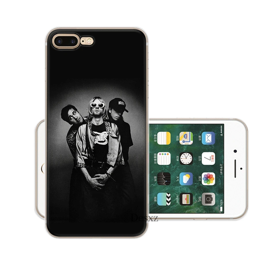 Чехол для мобильного телефона iPhone 11 Pro XR X XS Max 6 6S 7 8 Plus 5 5S SE чехол Курт Кобейн защита