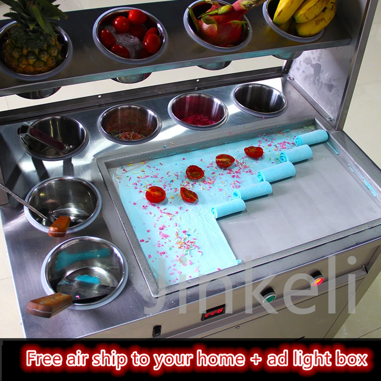 18 Бесплатная доставка CE R410 машина для жареного мороженого льда плоская сковорода