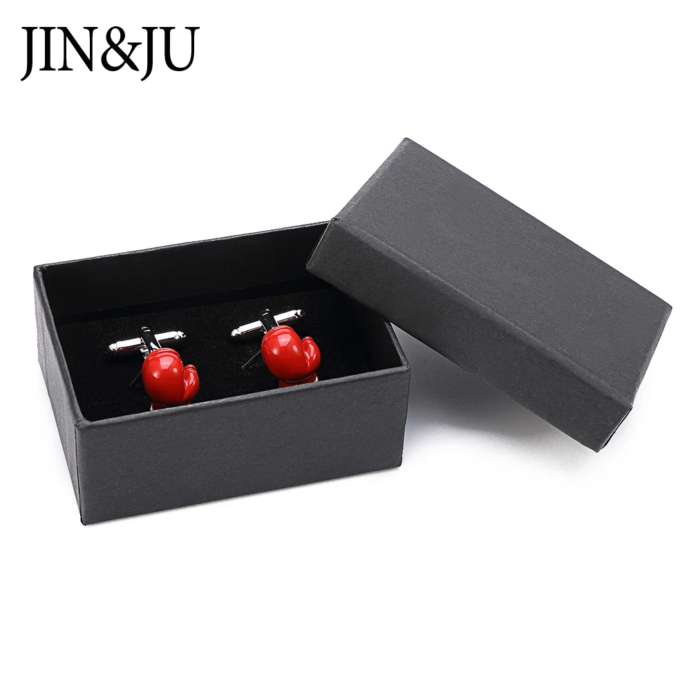 JIN &amp JU мужские ювелирные изделия боксерские перчатки дизайнерские запонки для