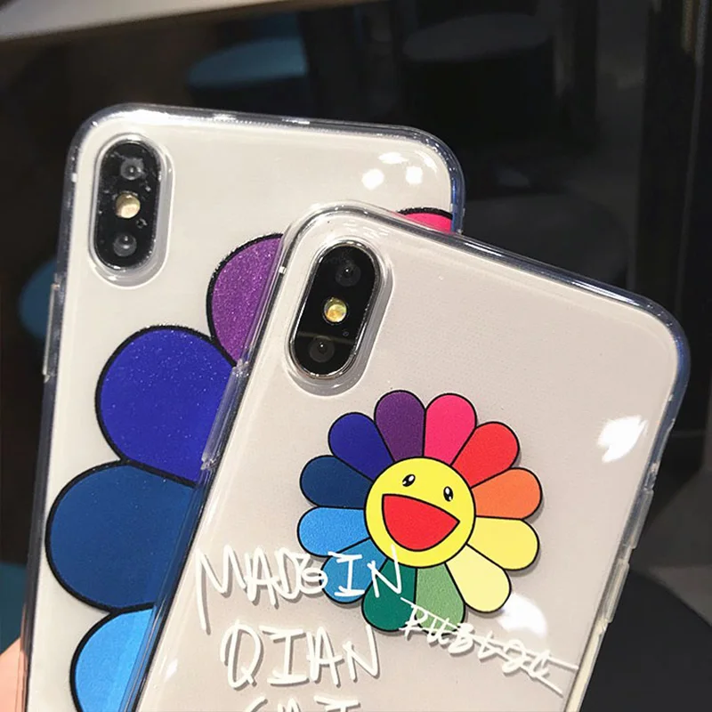Милый цветной чехол для телефона с цветами iphone XS 12mini 11 Pro Max XR X 6 6s 7 8 plus SE 2020 модный