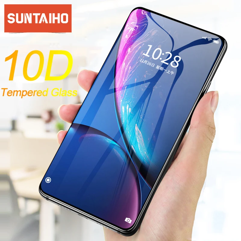 Suntaiho 10D закаленное стекло для iPhone 11 Pro Max X XR XS полная изогнутая Противоударная