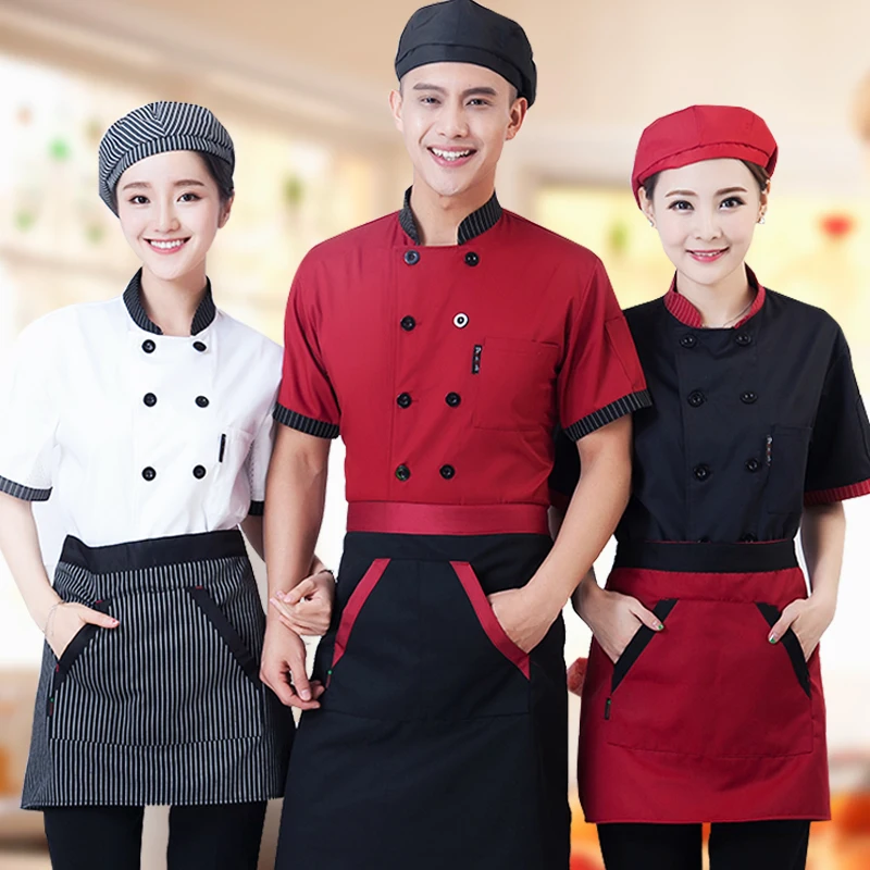 Chef clothing short and long - sleeved summer autumn hotel kitchen uniforms restaurant chef men women working clothes | Тематическая