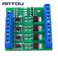 4 channel mos tube field effect tube module plc amplifier circuit board driver module optocoupler isolation dc
