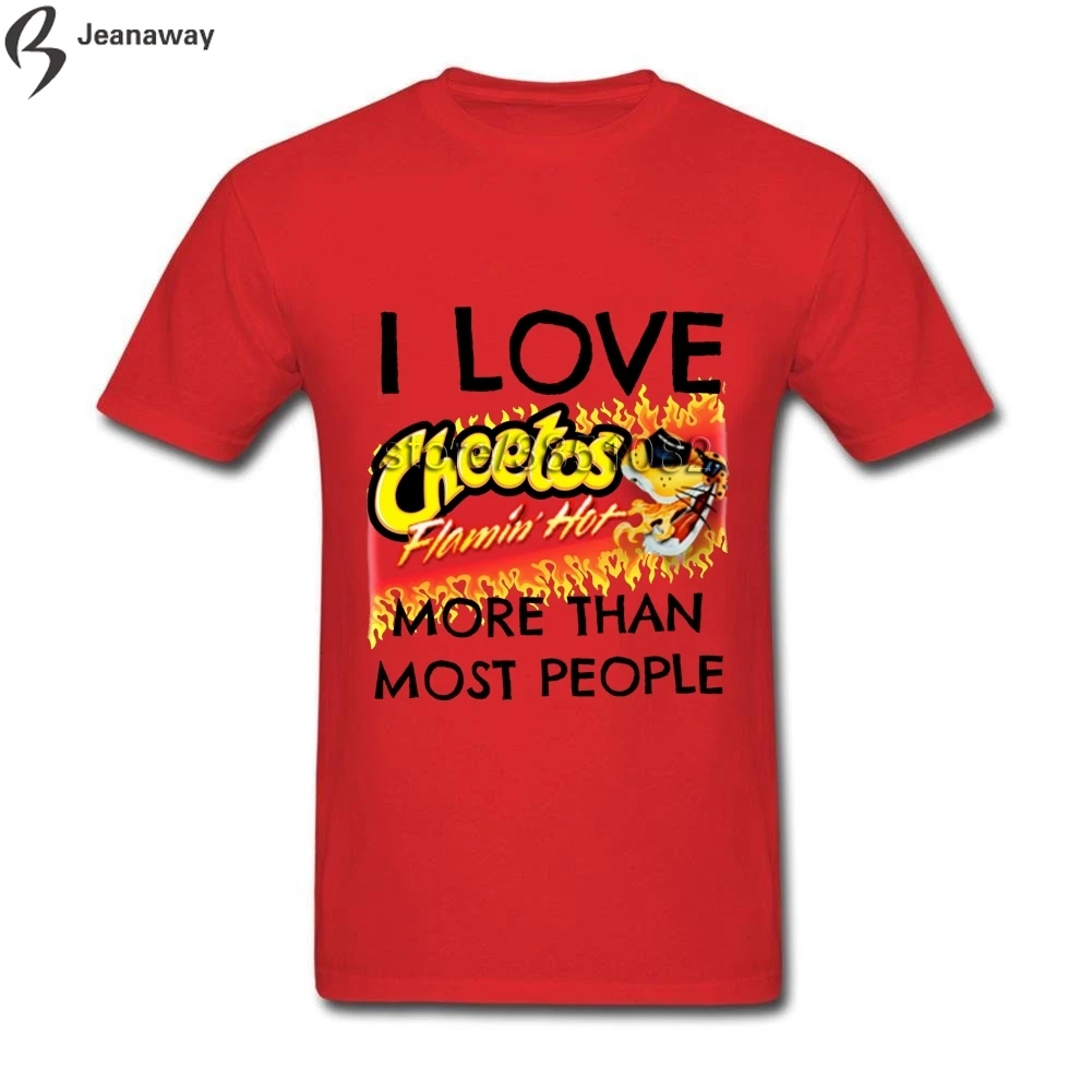 Прохладный Для мужчин для футболки Горячая Cheetos о воротник короткий рукав