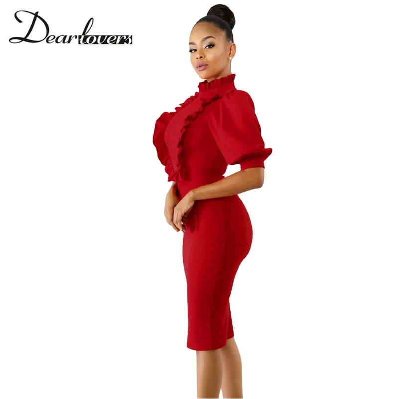 Уважаемые Любители Новое поступление элегантные Для женщин Bodycon платья Красный