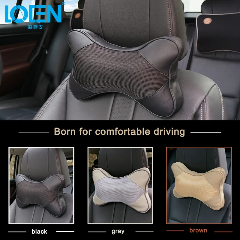 2PCS PU Leather Car AutoNeck Pillow Headrest Cushion Belt Harness Shoulder Pad Cover Supplies Support Can Mix Color | Автомобили и