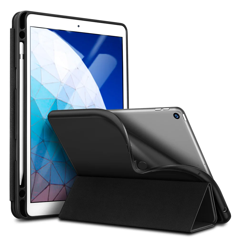 ESR чехол для iPad Air 3 Фолио крышка отделения для резинового масла ультра тонкий умный чехол Мягкий ТПУ задний Чехол с карандашом слот для iPad Air