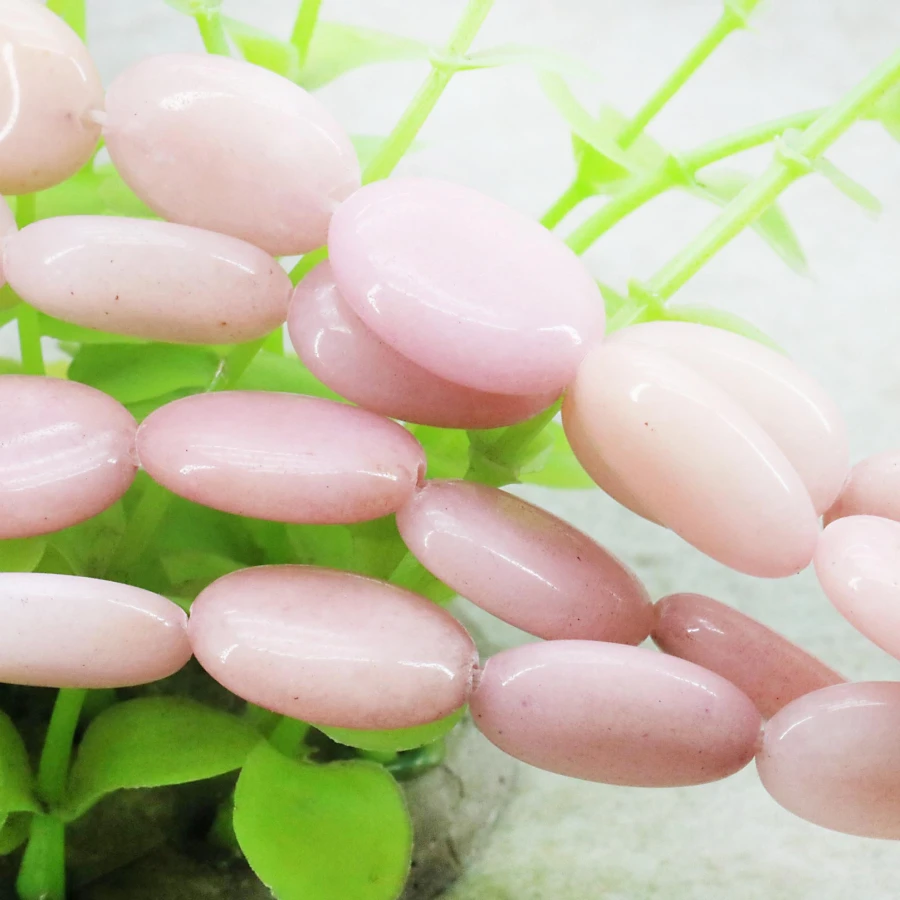 Новые розовые круглые бусины из халцедона незакрепленные камни в форме эллипса