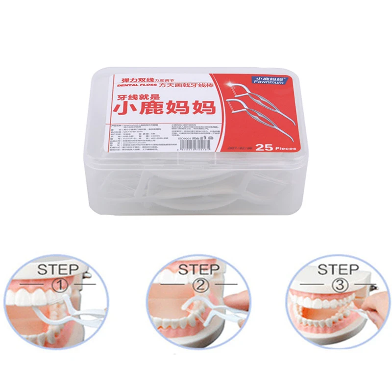 1 коробка новая одноразовая зубная нить межзубная щетка зуб палочка палочки s