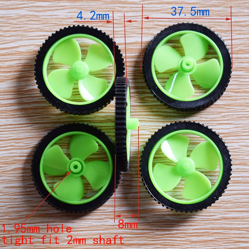 Пропеллер резиновый для мальчиков, 2x38 мм, 10/100 шт.
