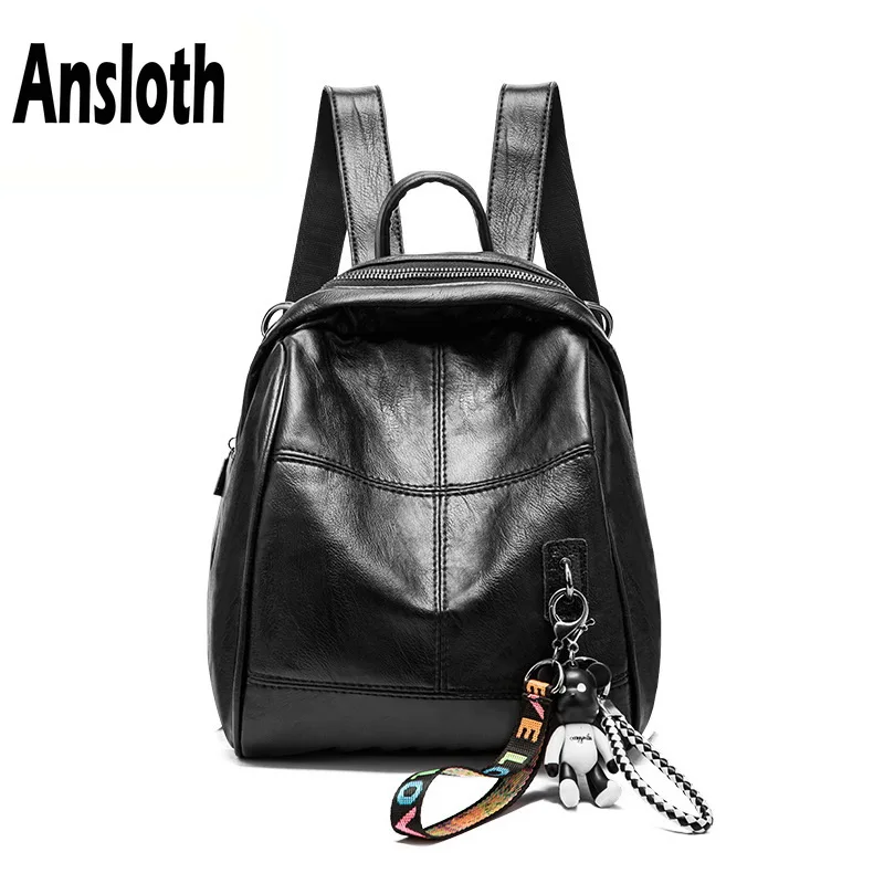 Ansloth из мягкой искусственной кожи рюкзаки женские Повседневное путешествия