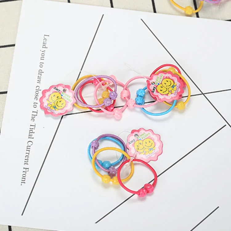 Hot Sale 1Pack Little Girl Hair Accessories Cute Candy Colors Elastic Rubber Band High Quality Kid Ponytail Holder Headband | Детская