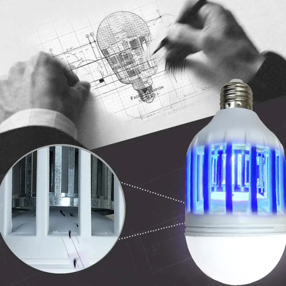 Светодиодсветодиодный лампа ловушка для комаров E27 В переменного тока|Лампа от