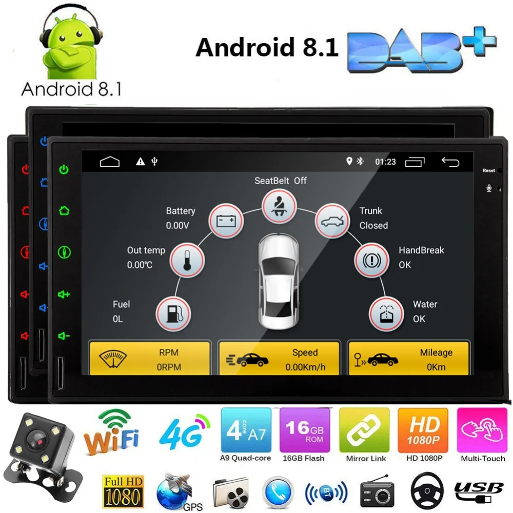 Eincar 7 inch Android 8.1 Car GPS PC Cassette Stereo 2 Din in Dash Navigation Radio Receiver Bluetooth Head Unit | Автомобили и