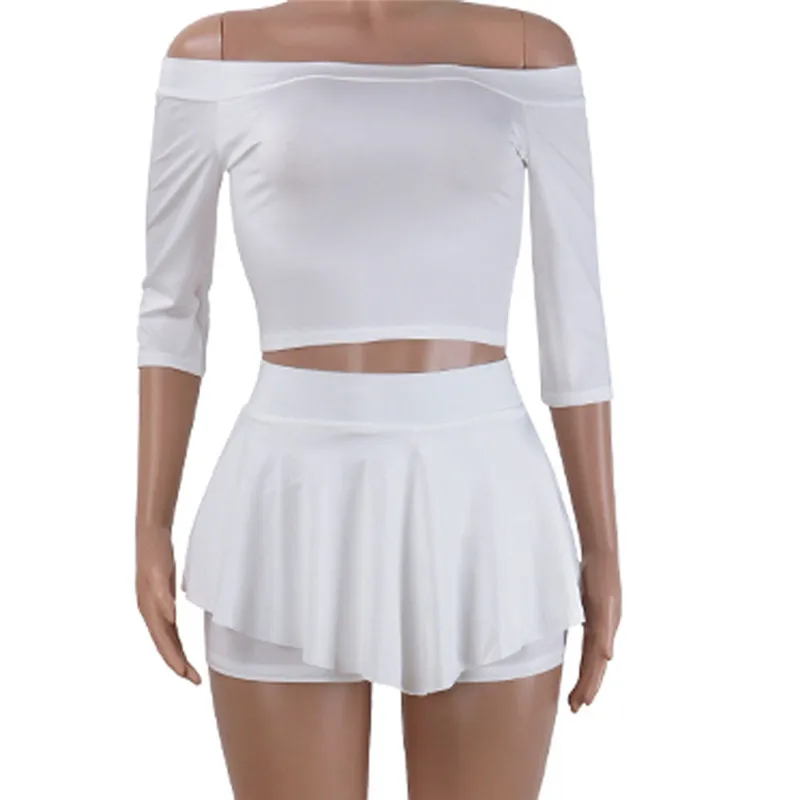 Сексуальный женский комплект 2 шт. сексуальный топ с открытыми плечами и штаны