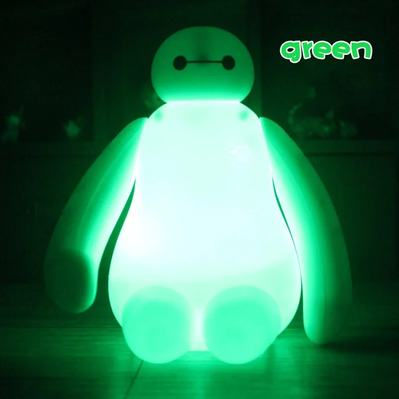 RGB с регулируемой яркостью Креативный Большой Герой милый мультфильм Baymax светодиодный usb зарядка Ночной светильник спальня лампа детский подарок ночник для детей