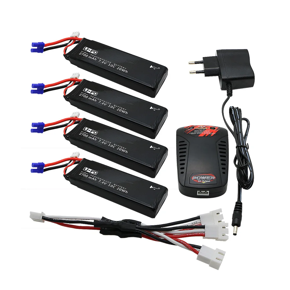 Аккумулятор Hubsan H501S lipo 7 4 В 2700 мАч 10C шт. батареи с кабелем для зарядного устройства
