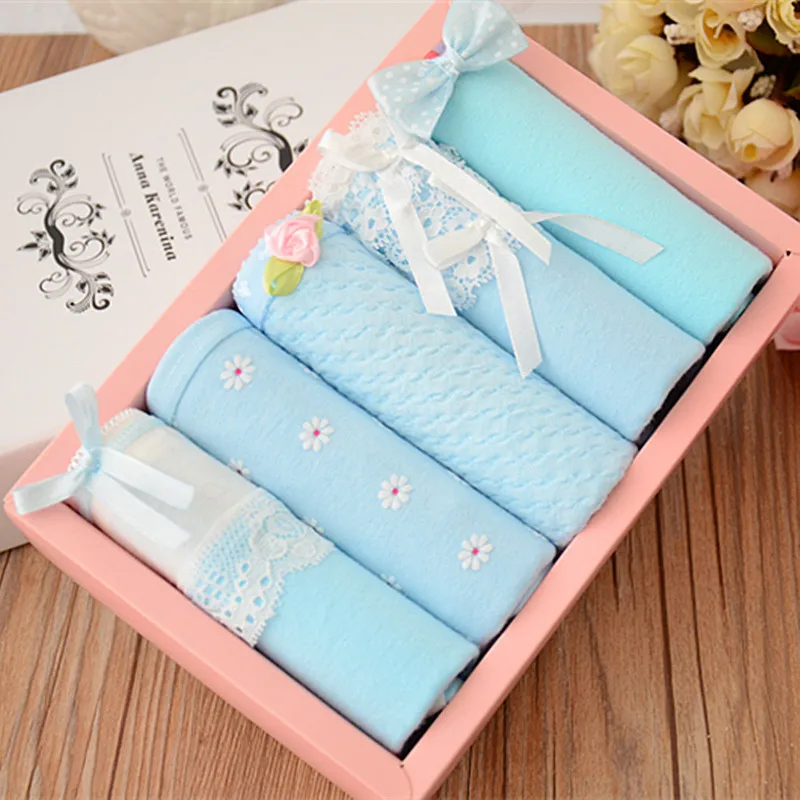 New 5Pcs/Lot Girl Panties Lace cartoon Underwear Kids Briefs Cotton Lingerie Soft Comfortable 12-22year Young women's underwear | Мать и