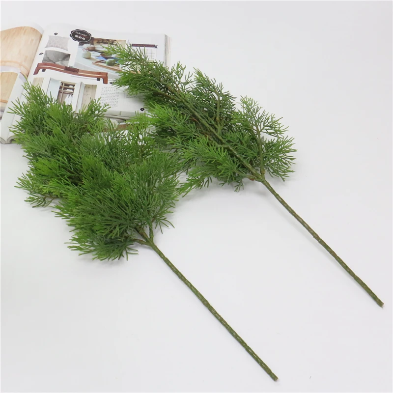 Имитация листьев кипариса 50 см пластиковые искусственные цветы декоративные