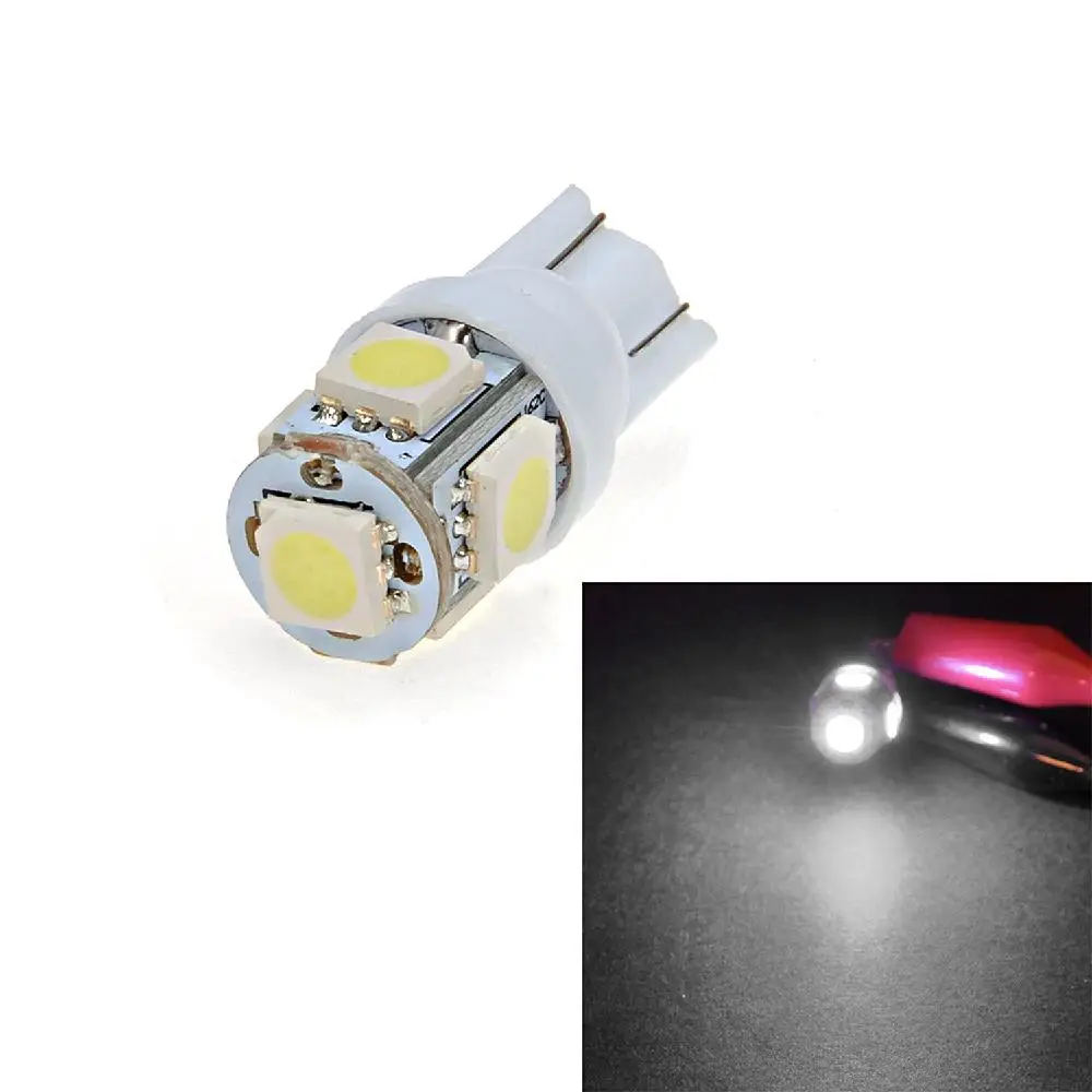 Dragonpad 10 упак. T10 194168 2825 5x5050 SMD светодиодный супер яркий автомобиль лампы холодный