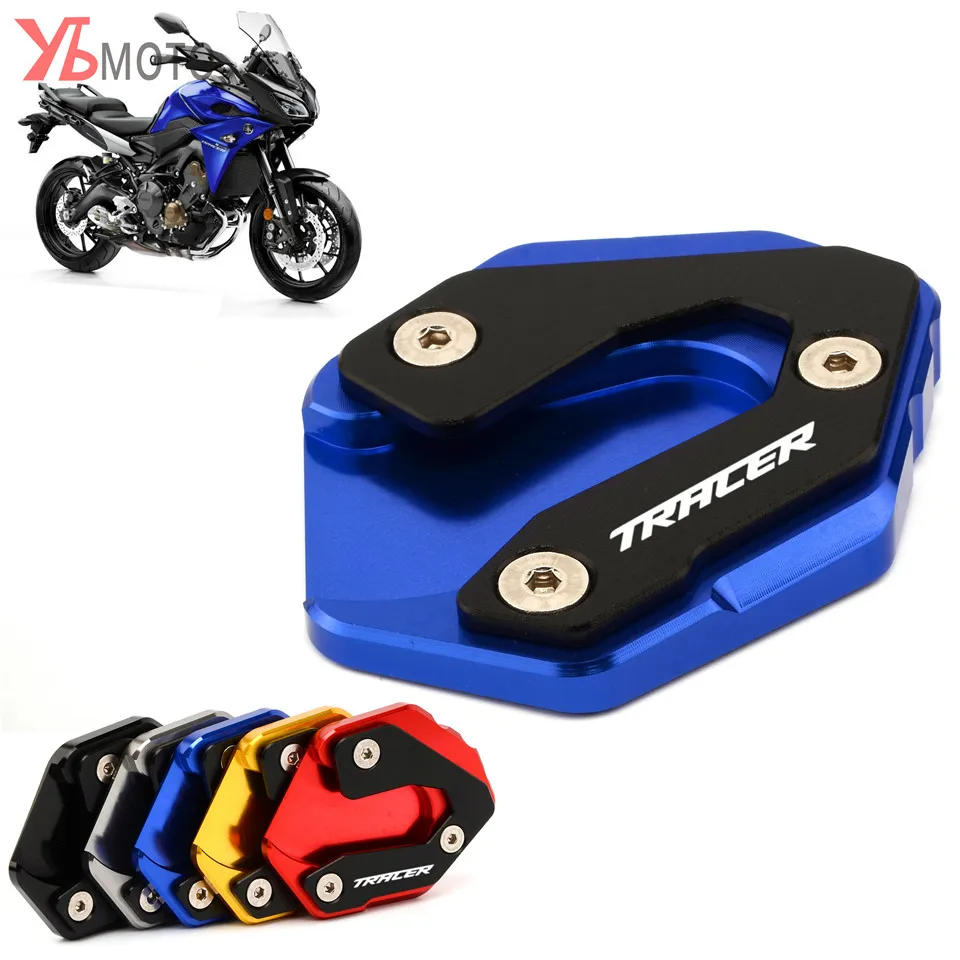 Высококачественные Аксессуары для Yamaha MT09 Tracer MT-09 Tracer мотоциклетные подставки Kick Stand пластина с логотипом