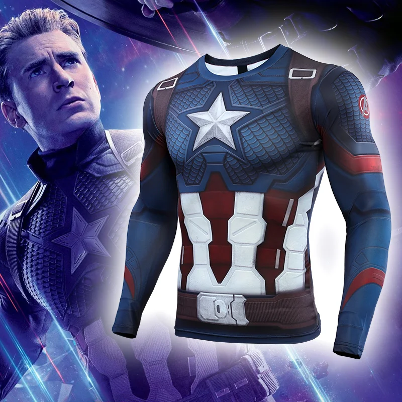 Мстители: эндшпиль костюм колготки Капитан Америка футболка Steve Rogers лучшие