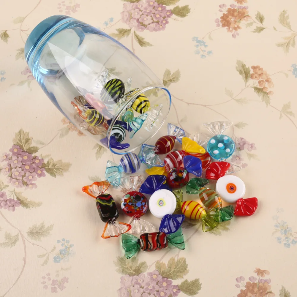 Новинка 20 шт. винтажные красочные стеклянные конфеты для свадебной вечеринки
