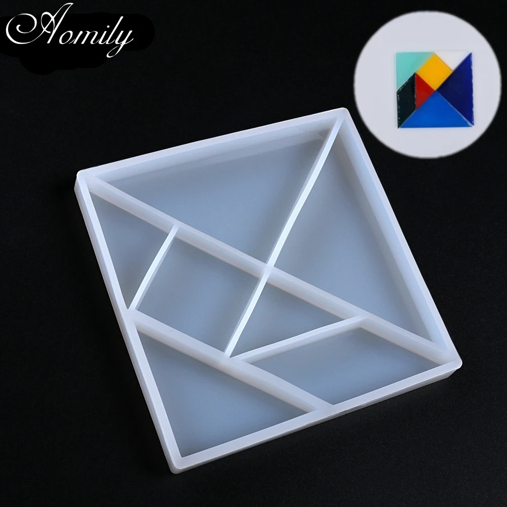 Aomily DIY силиконовые 7 форм формы Танграм помадка форма для шоколадного торта