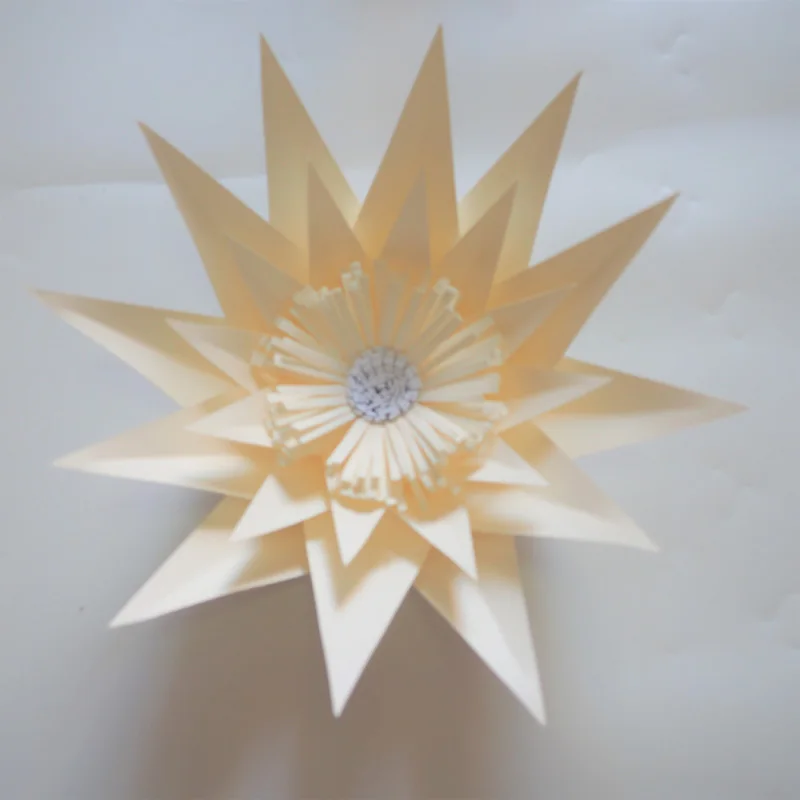 Flores de papel gigantes hechas a mano, flor Artificial para FONDO DE BODA, decoraciones de arco, decoraci&oacute;n personalizada, 36 Uds., 20-50CM-5