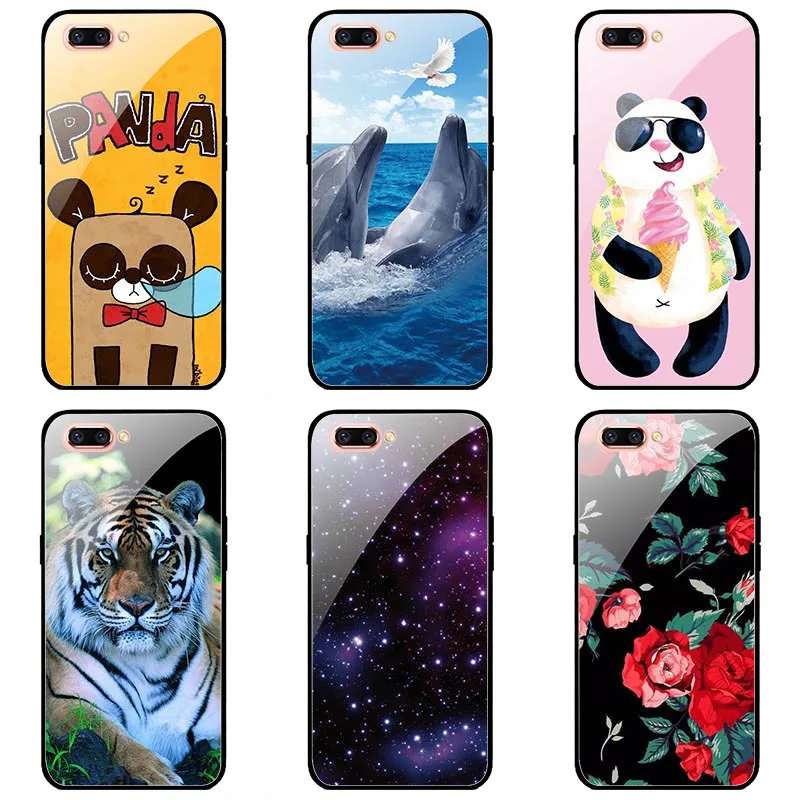 Для oppo R11 закаленное Стекло Чехлы модное Стильное стекло Чехол для мобильного