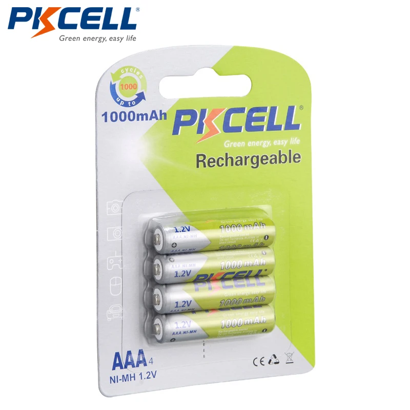 Аккумуляторы PKCELL Ni MH AAA 1000 мАч 1 2 в 16 шт./4 карты|battery cr1620|battery pack nikon d90battery for panasonic lumix |