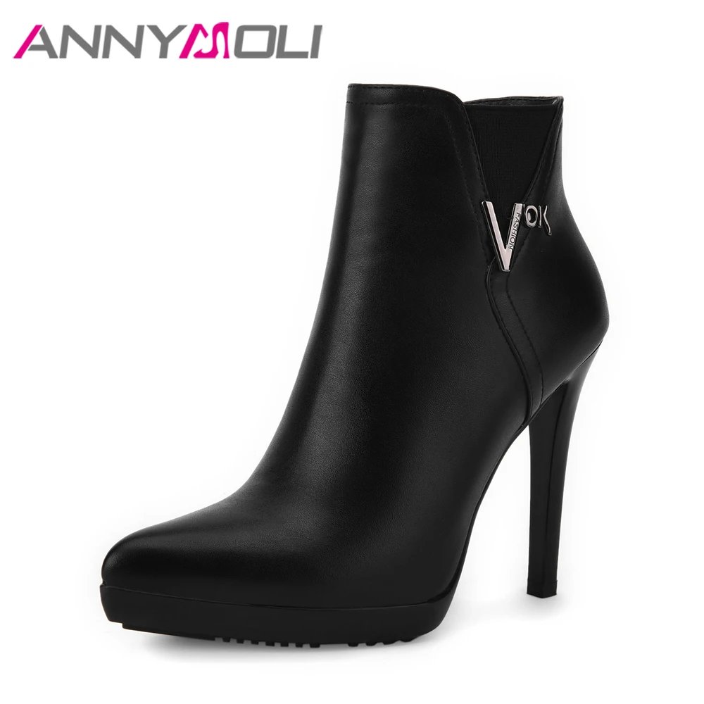 Ботильоны женские на платформе и высоком каблуке тонком размеры 34 40|high heel ankle