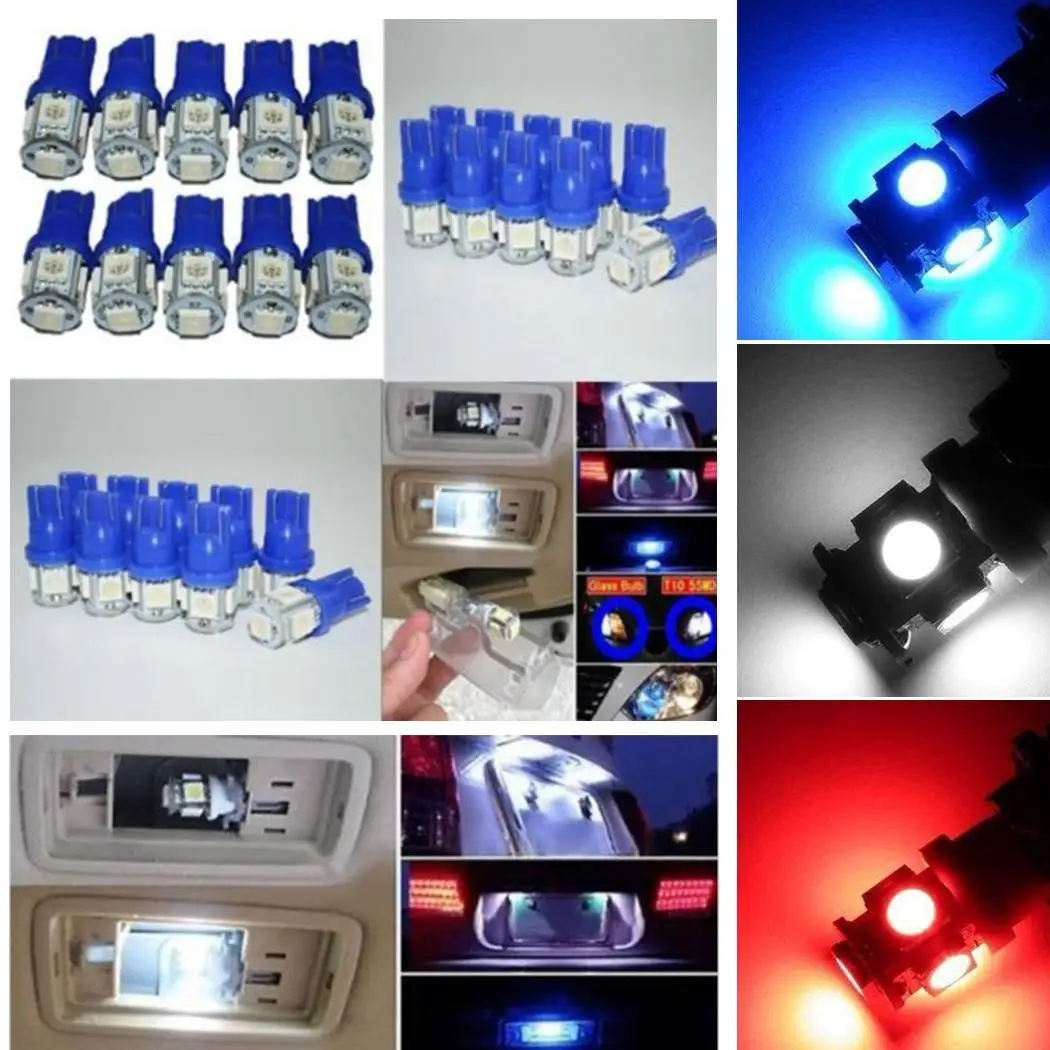 Функциональный прочный 5SMD светодиодный свет автомобиля номерной знак T10 белый