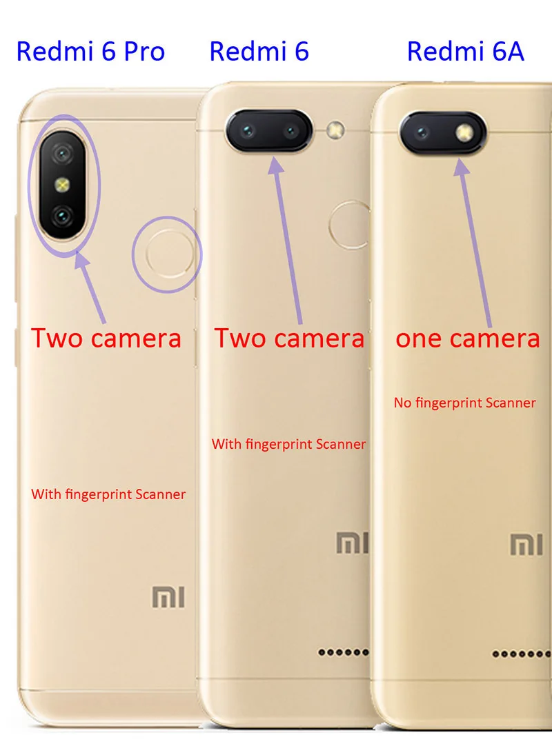 Для Xiaomi Redmi 6 Pro 6A Чехол класса люкс 3 in1 чехол-накладка для телефона на Coque Xiomi Redmi6