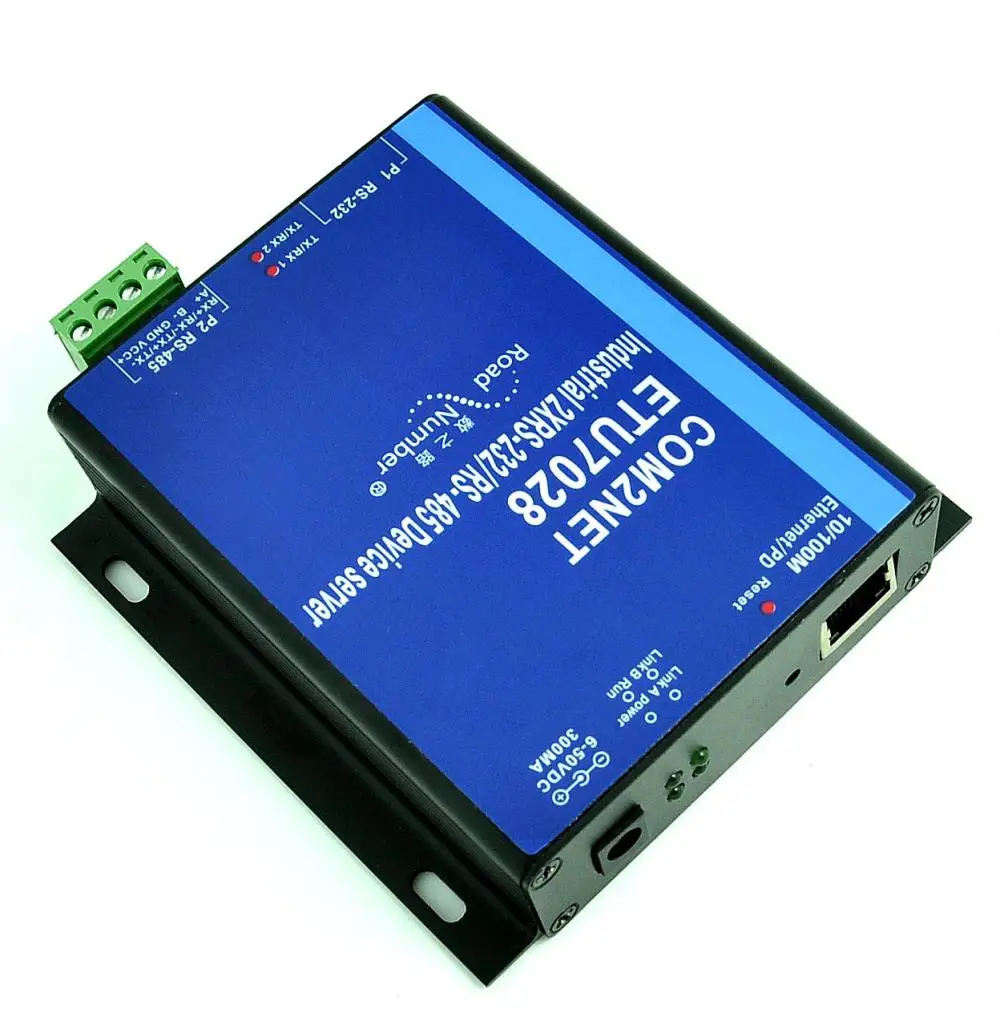 Промышленный POE Серийный Сервер устройств RS232 RS485 к Ethernet TCP конвертер