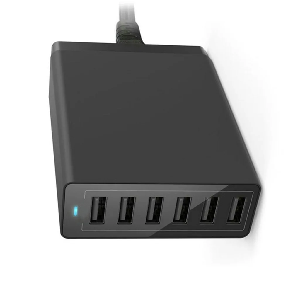 Мульти порты 6 USB настенное зарядное устройство 50 Вт/10 А usb зарядная станция для iPhone 5V10A умное зарядное устройство для xiaomi samsung huawei