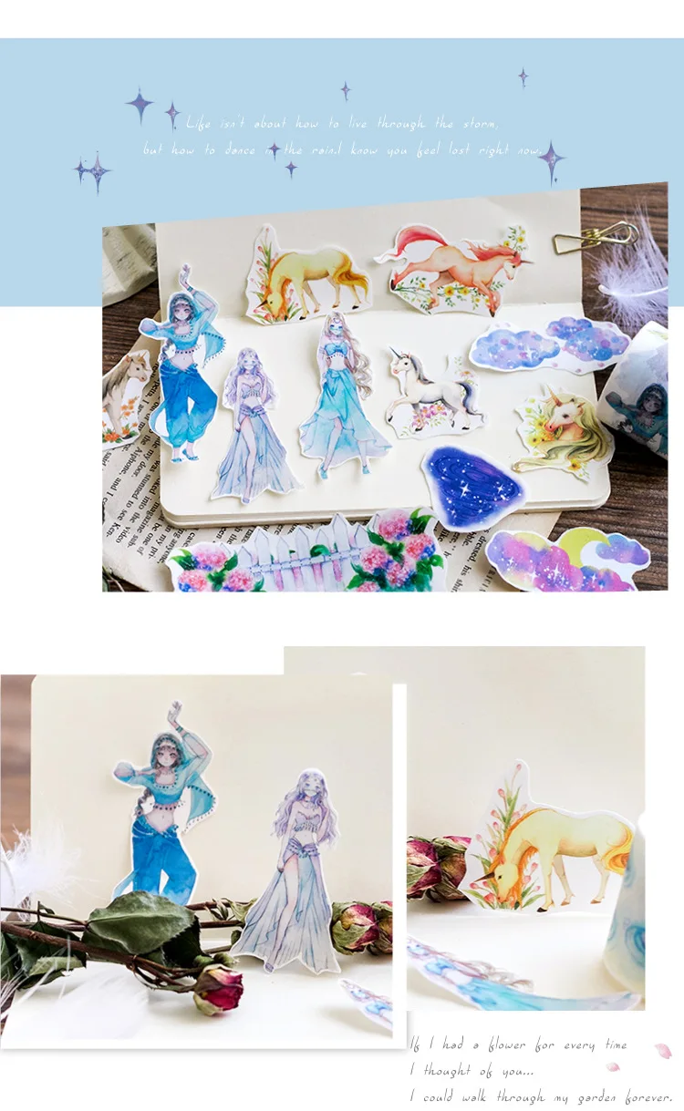 Последняя сказка Loulan Girl васи клейкая лента DIY Скрапбукинг наклейка Label Craft маскирующая лента