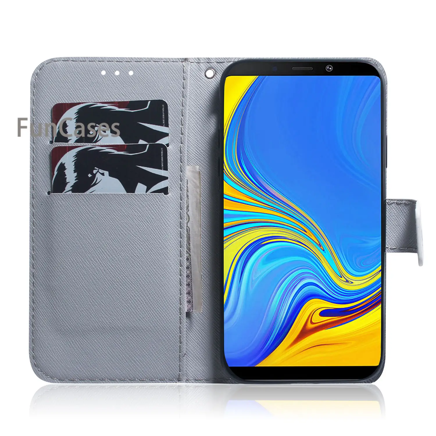 Окрашенный чехол из искусственной кожи для samsung A9 2018 винтажные чехлы телефонов