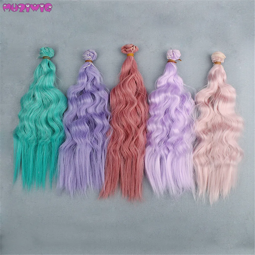 25 см свободные вьющиеся волосы утки для BJD/Blyth/американские куклы DIY аксессуары