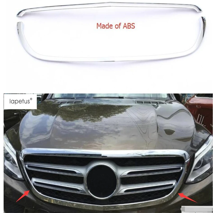 Аксессуары Lapetus для Mercedes Benz GLE ( W116) 2015 2016 2017 Передняя головка решетка гриль крышка