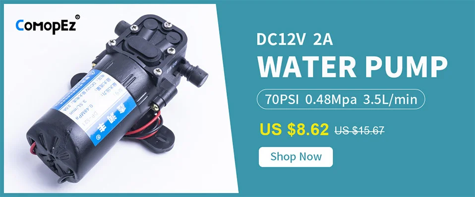 DC 12 В 15 Вт 130PSI 1.5L/мин вода Высокая мембранный насос давления самовсасывающий насос с автоматическим переключателем для садовая тележка