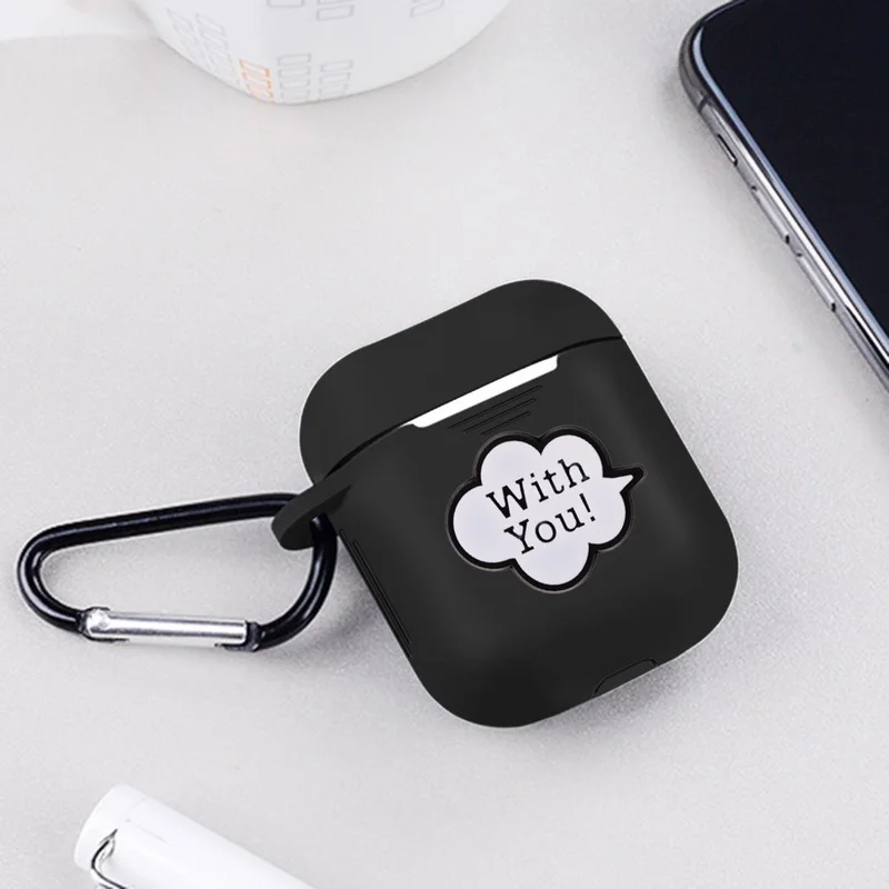 Милые Чехлы для наушников с мультяшным рисунком Apple Airpods мягкий силиконовый чехол
